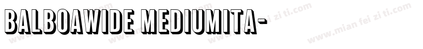 BalboaWide MediumIta字体转换
